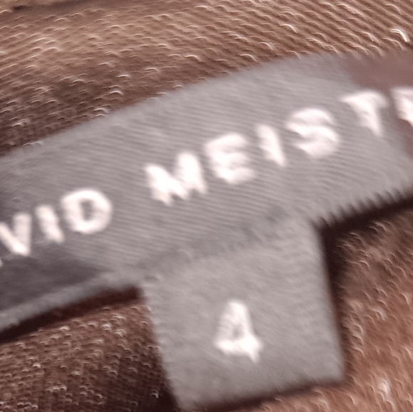 BEAUTIFUL DAVID MEISTER WOMEN'S FORMAL GOWN LONG SLEEVE SEQUINS  SIZE 4 BROWN - Picture 5 of 5